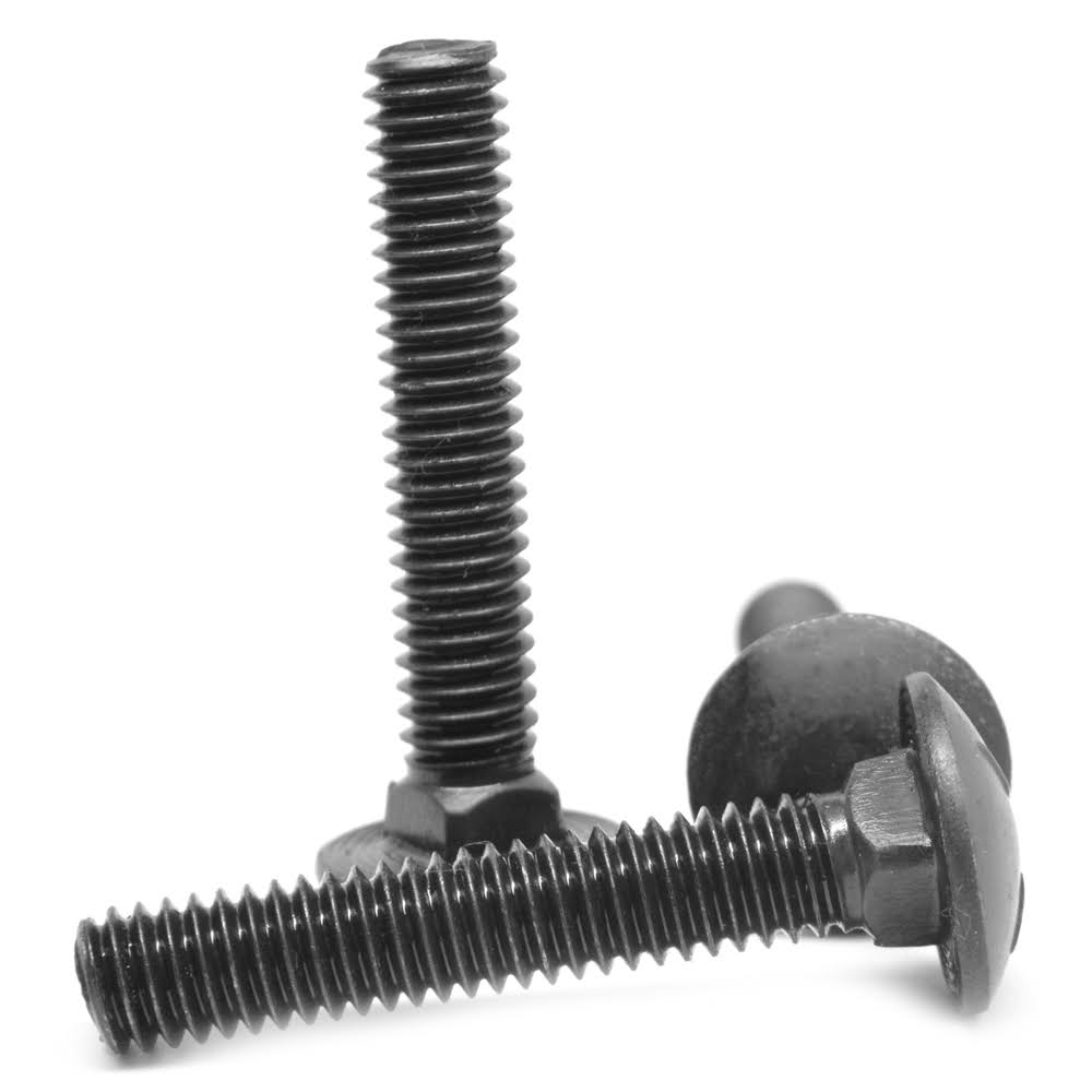 1/2x22-13 x 2 1/4x22 Coarse Thread Grade 5 Carriage Bolt Medium Carbon Steel Black Oxide Pk 50 Z50196