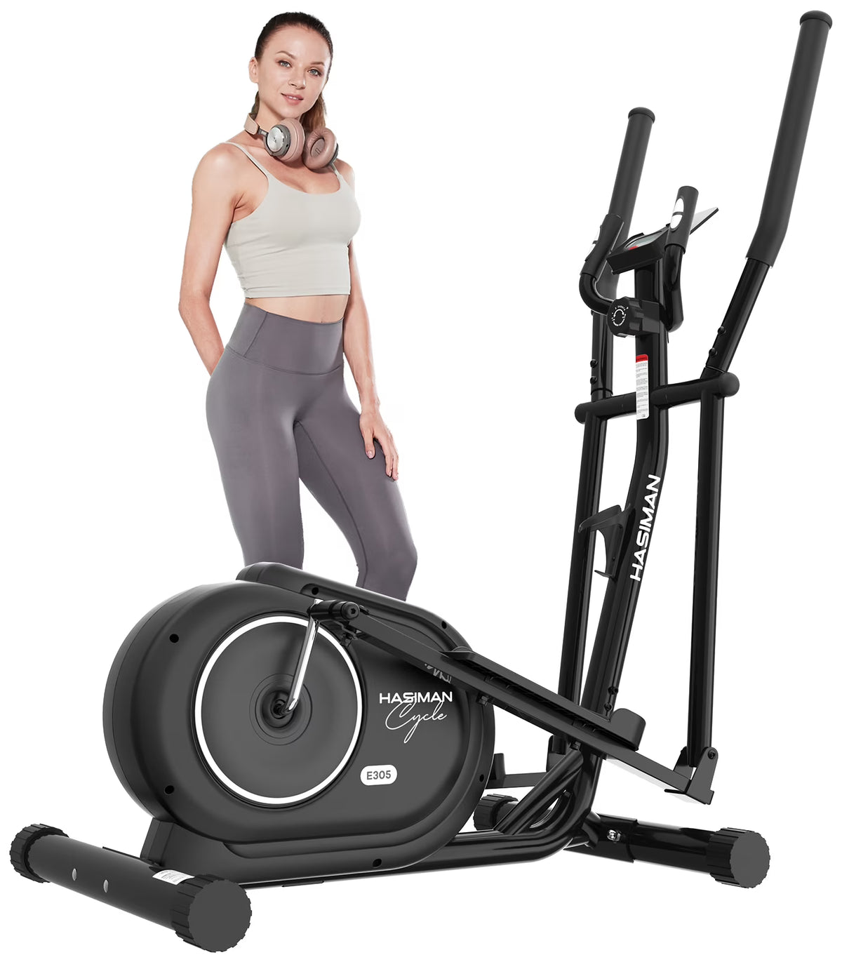 Magnetic Elliptical Exercise Machine with Pulse Rate Grips D675845