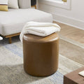 Vegan Leather Small Ottoman P225