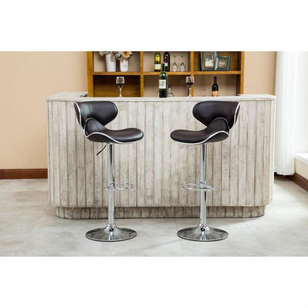 Set of 2 Leatherette Swivel Barstool Q7132