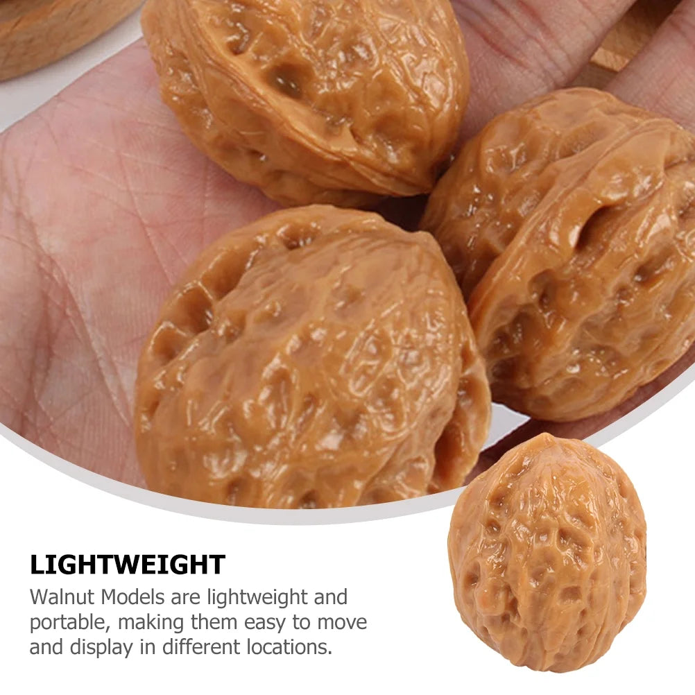 6 Pcs Miniature Artificial Fruit Nuts Decorations B669675