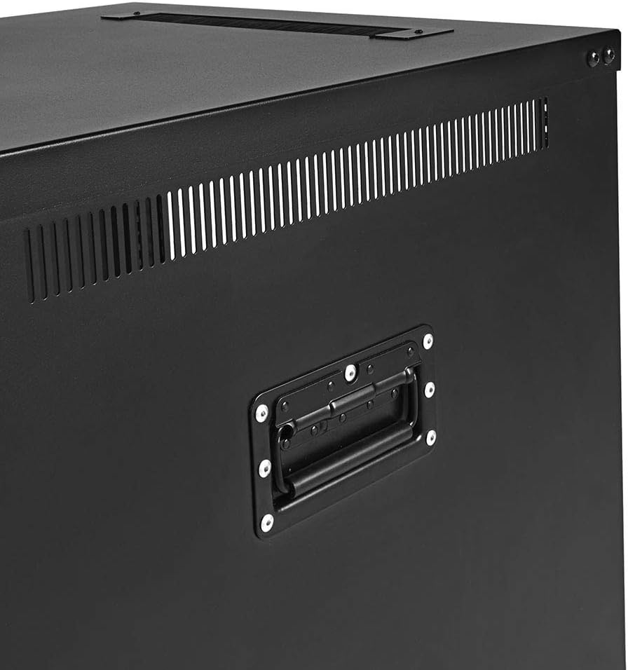 15U Portable Rolling Network Rack with Adjustable Depth Y690
