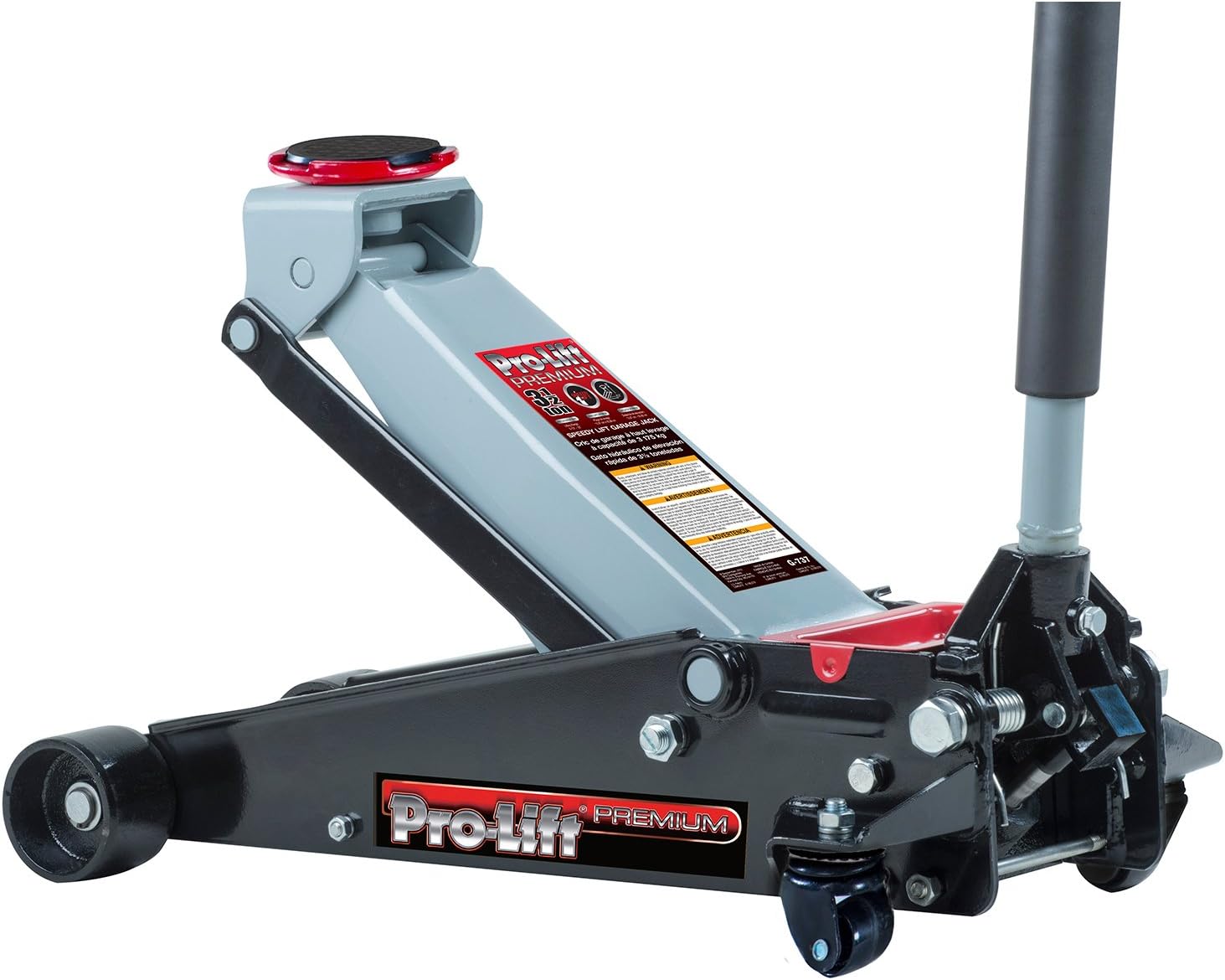 Grey 3-1/2 Ton Capacity Garage Jack D8493