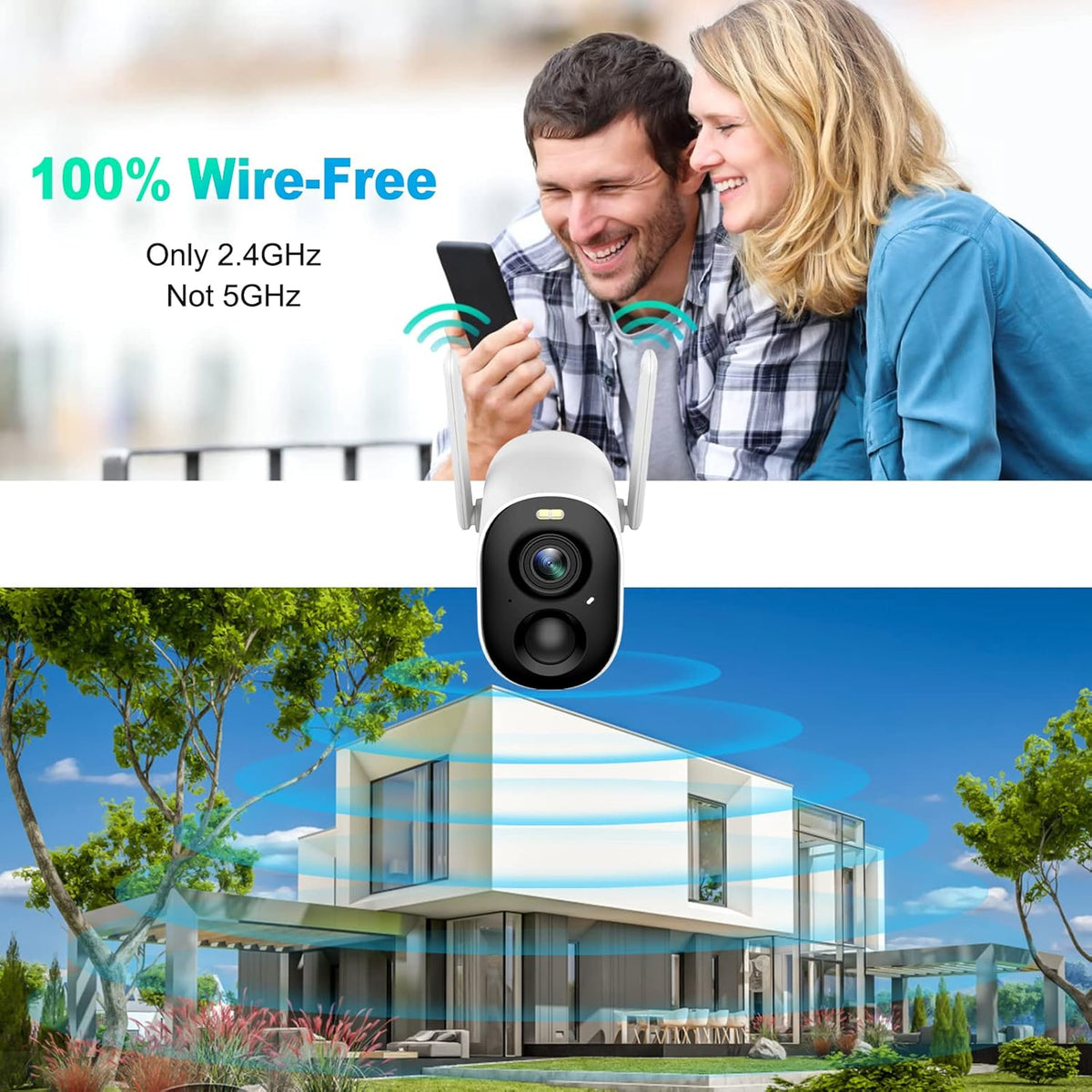 Wireless Outdoor Security Camera with Color Night Vision Y27553