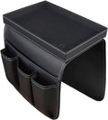 Grey Synthetic PU Leather Couch Remote Caddy with Detachable Tray B92165