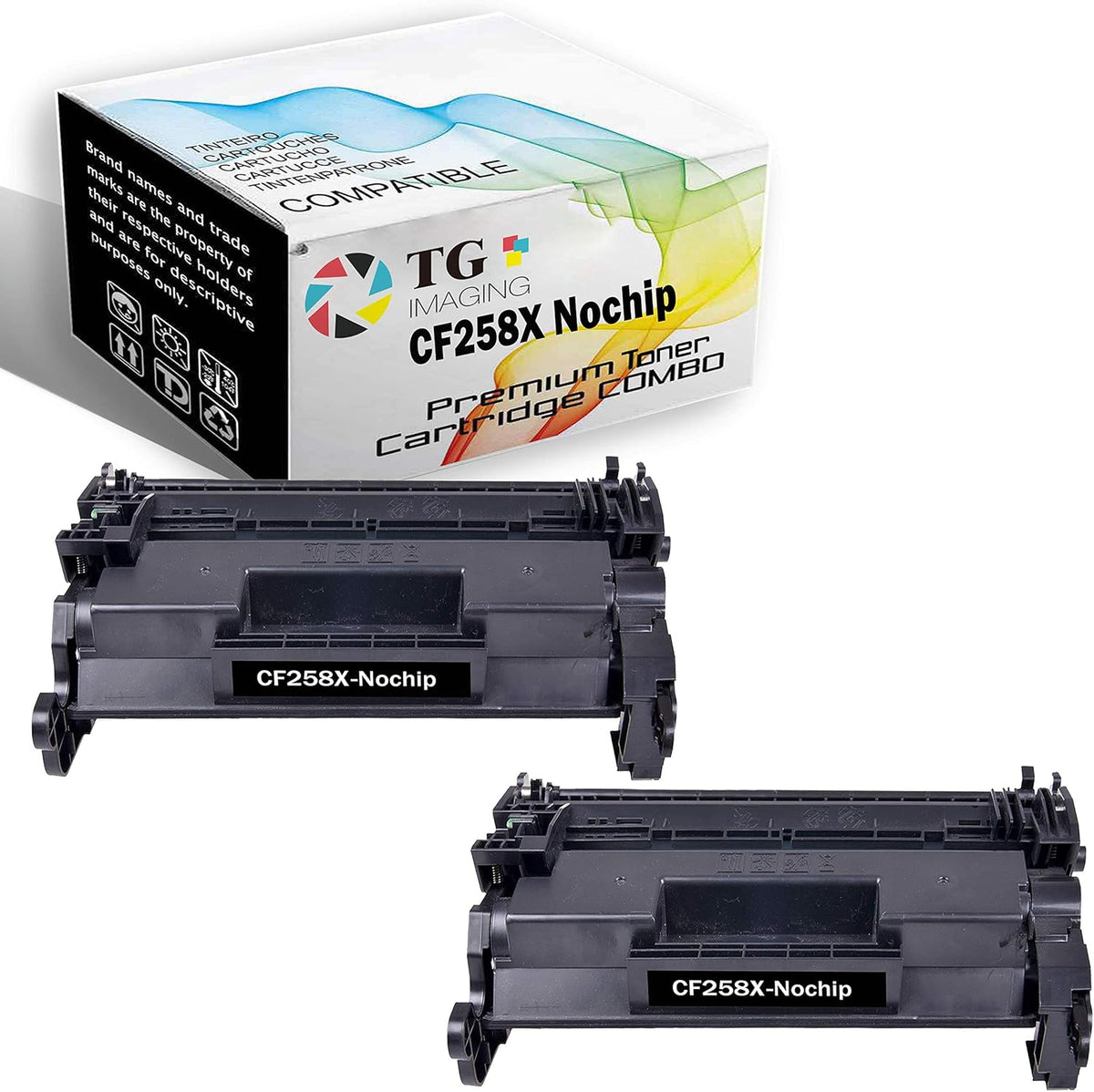 (2-Pack) 58A 58X Toner Cartridge CF258X (10,000 Pages) Pack of 2 N337902