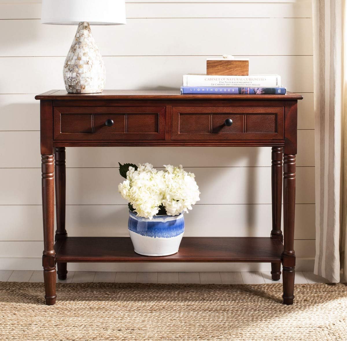 Vintage Grey 2-Drawer Console Table O75691