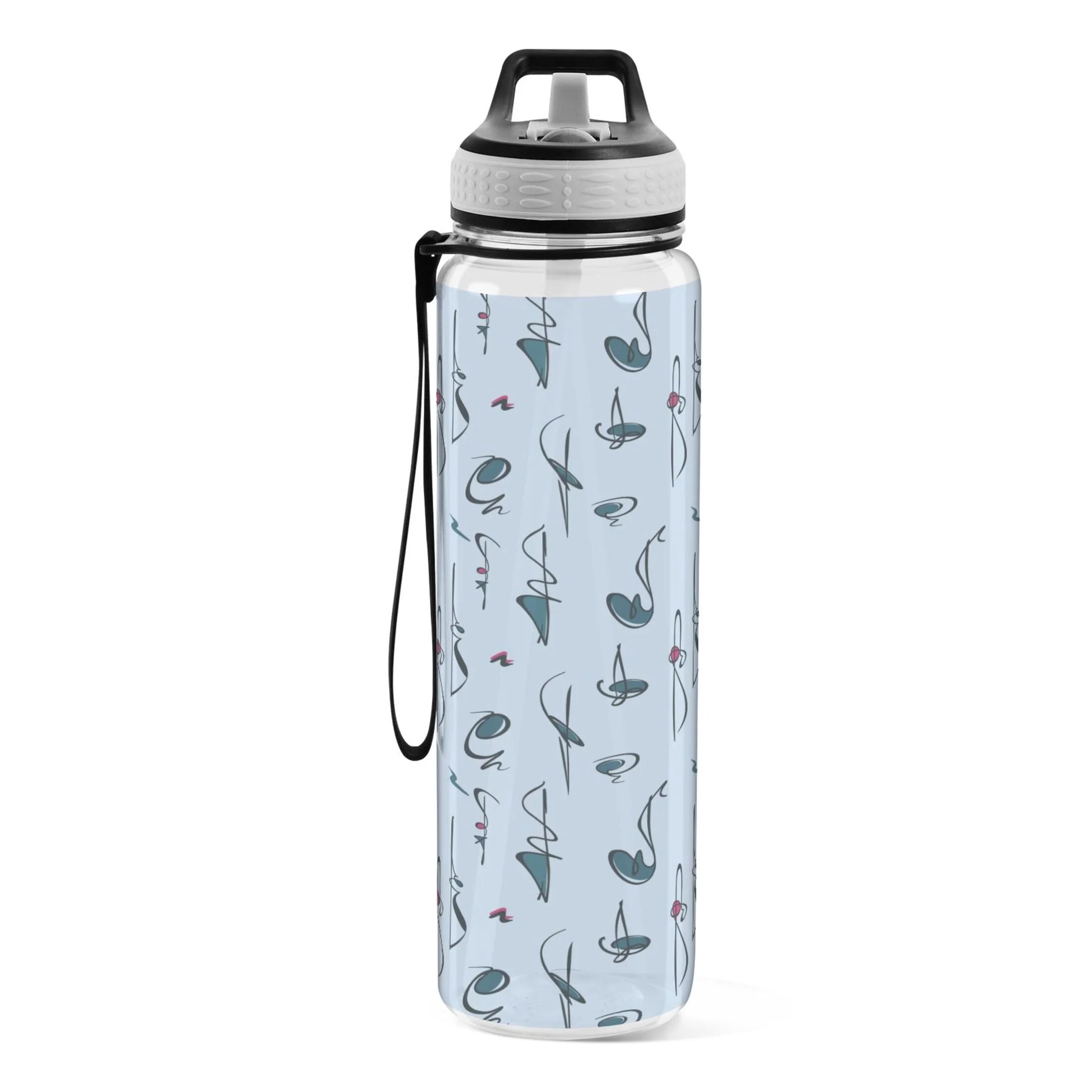 Clear 32oz Tritan Water Bottle with Straw Y800318