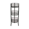 Black 3 Tier Circular Bin Display D730