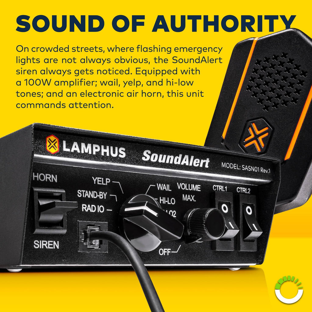 100W Emergency Siren Speaker PA System with Detachable Microphone J74860