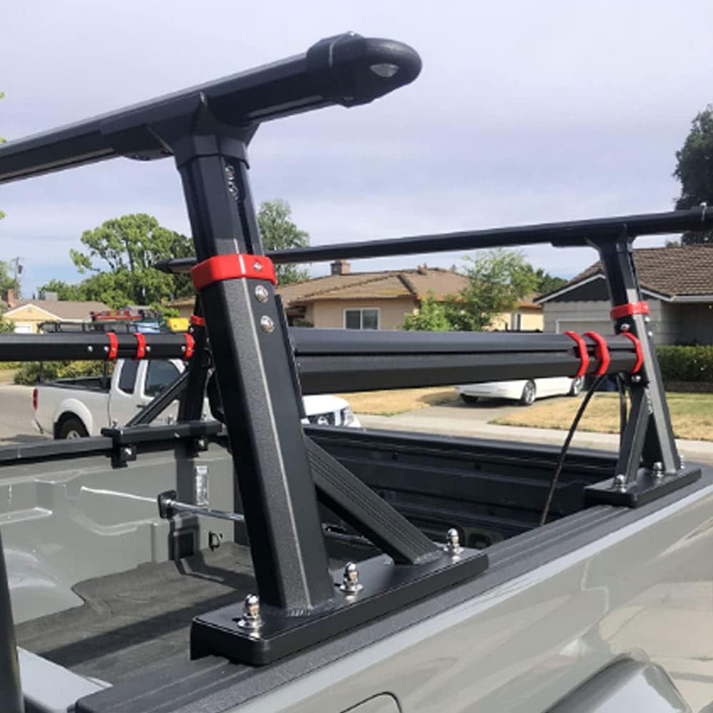 Universal Adjustable-Height Aluminum Truck Bed Rack with Side Rails X407706