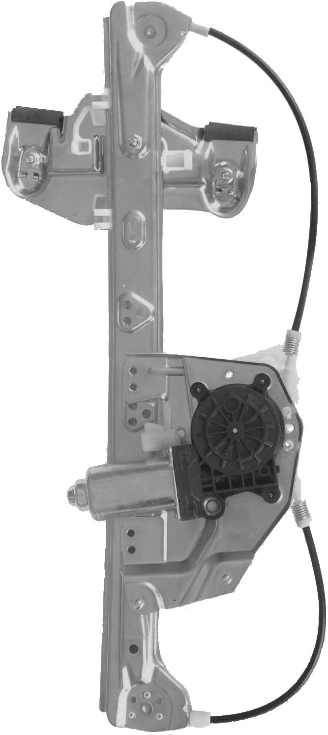 Rear Driver Side Window Regulator with Motor Compatible with 2000-2005 Cadillac Deville, Pack of 2 H211209