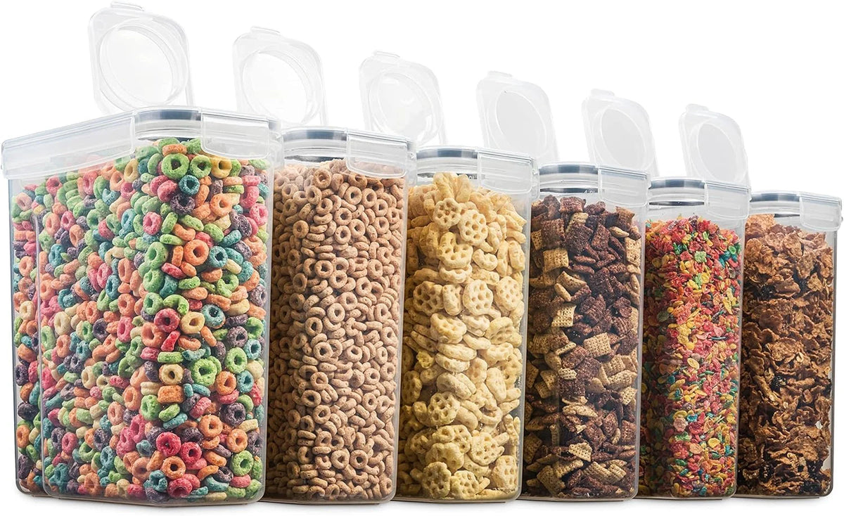 Set of 4 Large BPA-Free Plastic Cereal Storage Containers G9310