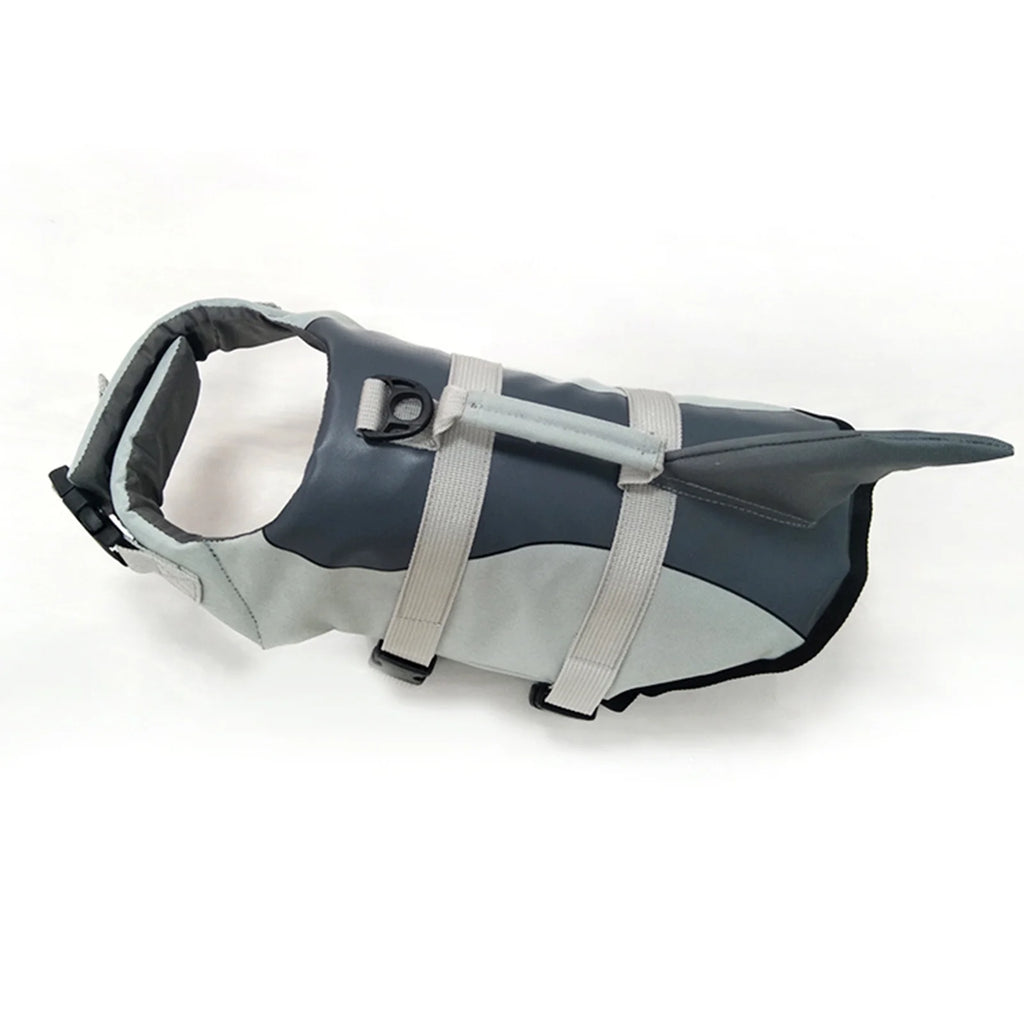 Dog Pet Shark Swimsuit Vest Safety Wear Swimsuit Preserver P23184