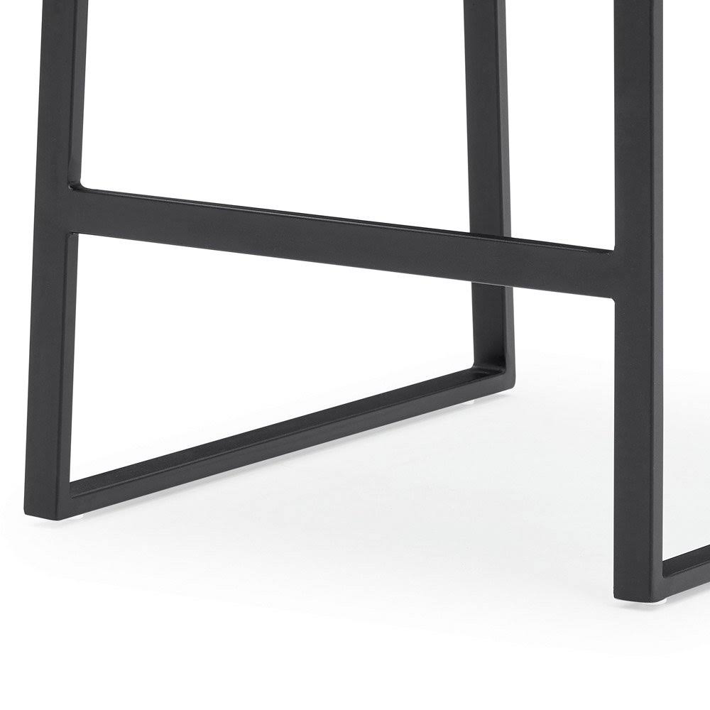 Black and Dark Gray Leatherette Counter Stool K9586