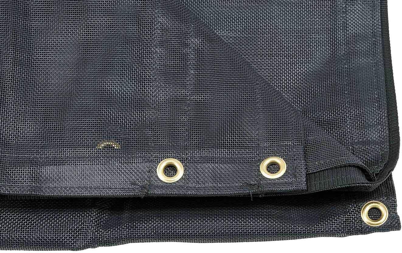 7' x 16' Vinyl Coated Mesh Dump Truck Tarps with 5 Inch 18oz Double Pocket M482688