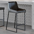 Black and Dark Gray Leatherette Counter Stool K9586