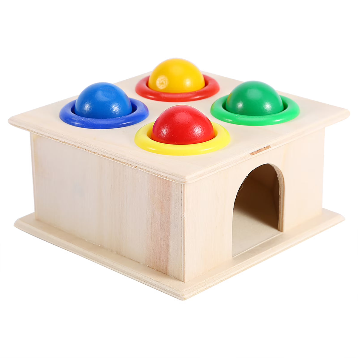 Wooden Ball Hammer Box Whack A Mole Game T485