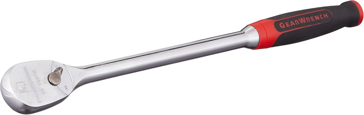 1/2 Drive 84 Tooth Long Handle Dual Material Teardrop Ratchet 16-1/2" Pack of 2 R552