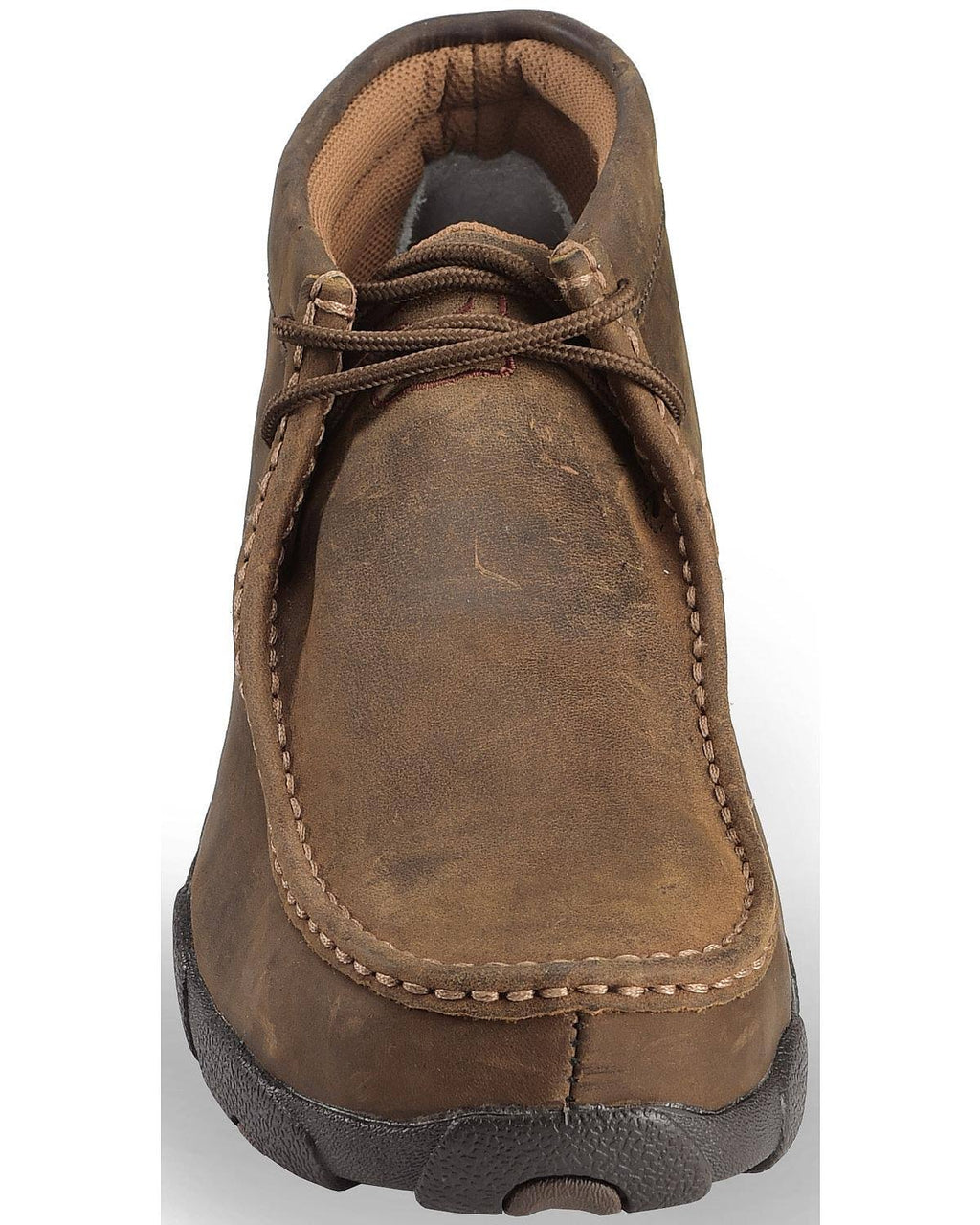 Distressed Saddle Leather Safety Toe Driving Moc T578160