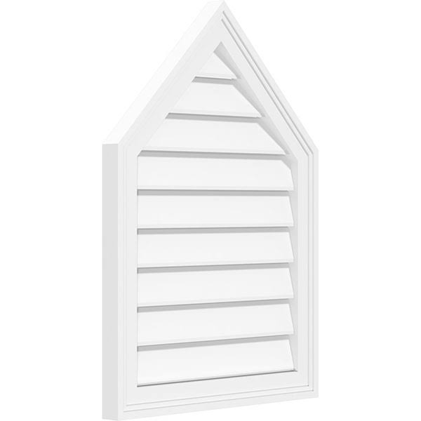 Peaked Top Surface Mount PVC Gable Vent W736