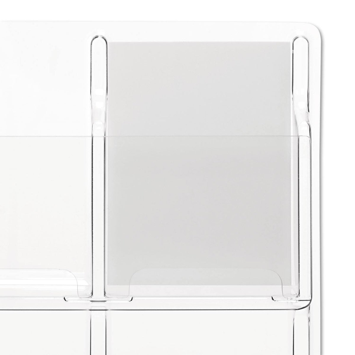 Clear 9 Compartment Wall Mount Literature Holder E615015