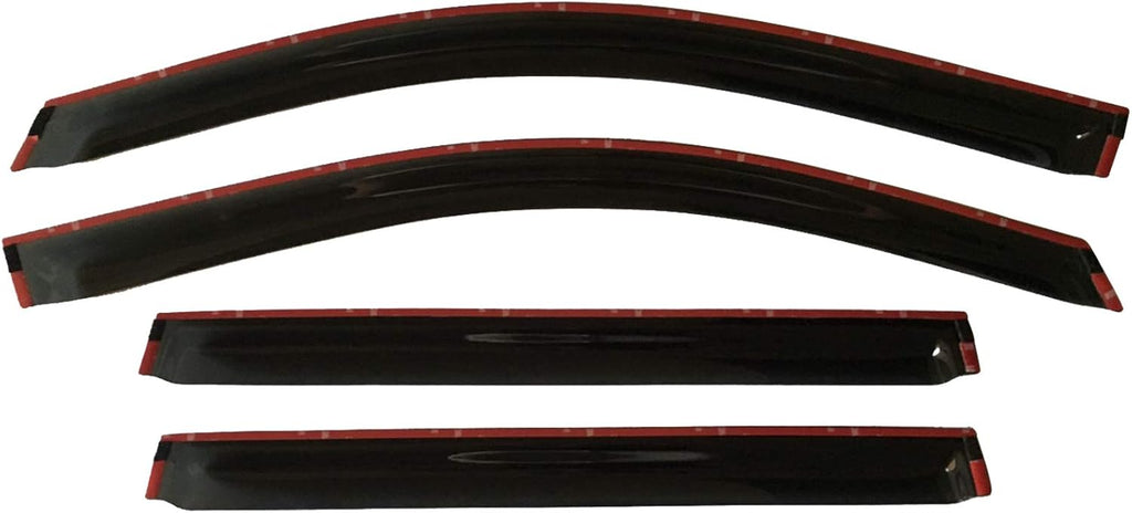 Smoke Tinted Tape-On Side Window Visor Deflectors Rain Guards Pack of 2 Y78965