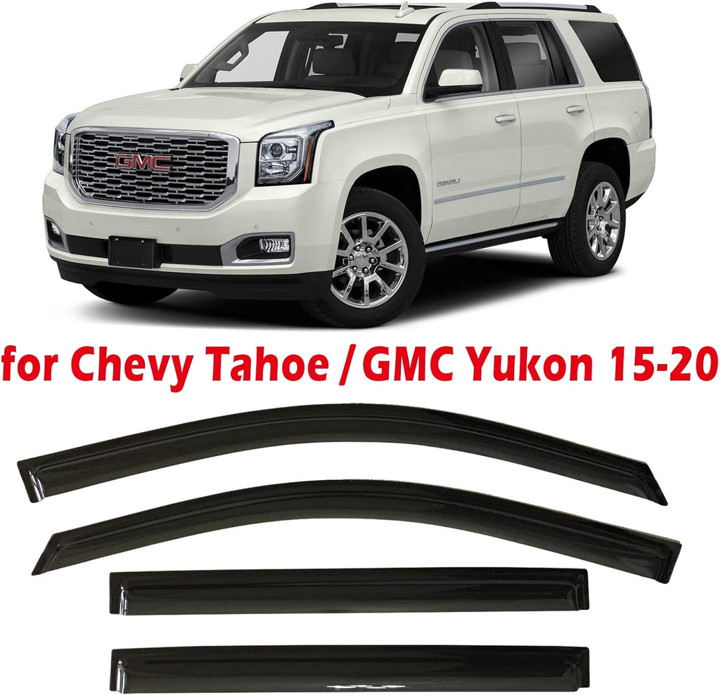 Smoke Tinted Tape-On Side Window Visor Deflectors Rain Guards Pack of 2 Y78965