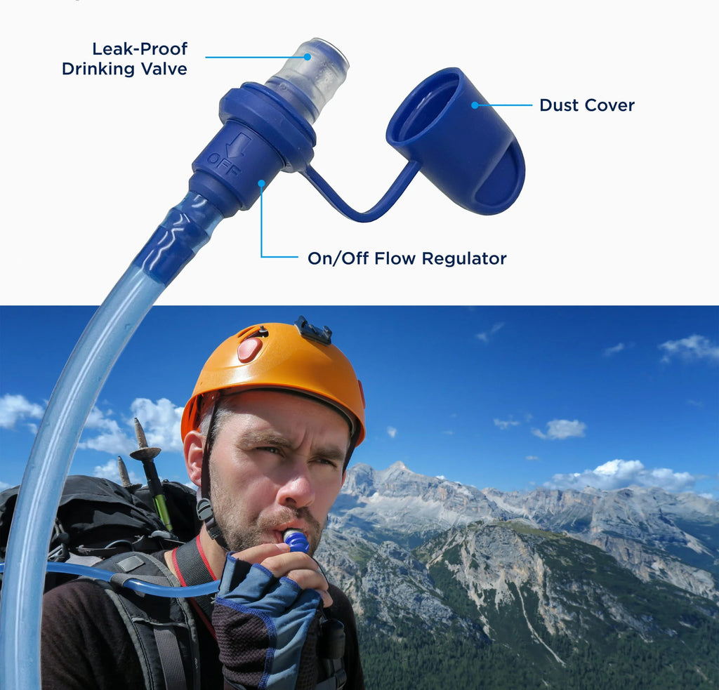 8 Liter Hydration Bladder Water Reservoir with Bite Valve Drinking Tube E3963