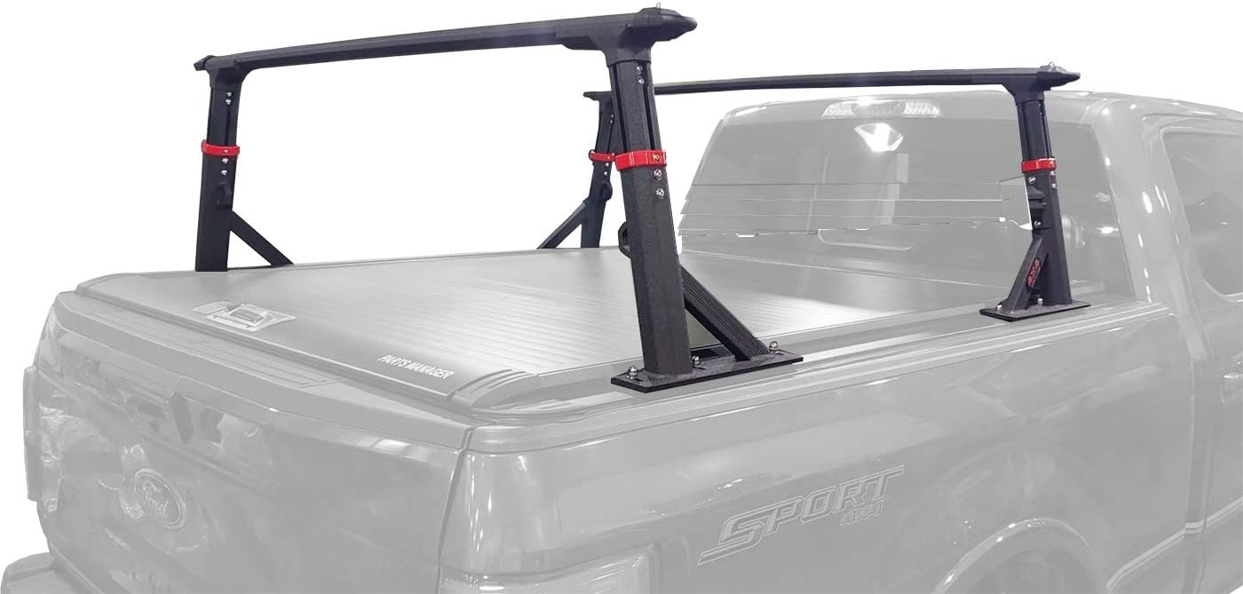 Universal Adjustable-Height Aluminum Truck Bed Rack with Side Rails X407706