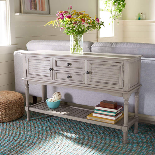 2 Drawer 2 Door Greige Console Table P832808