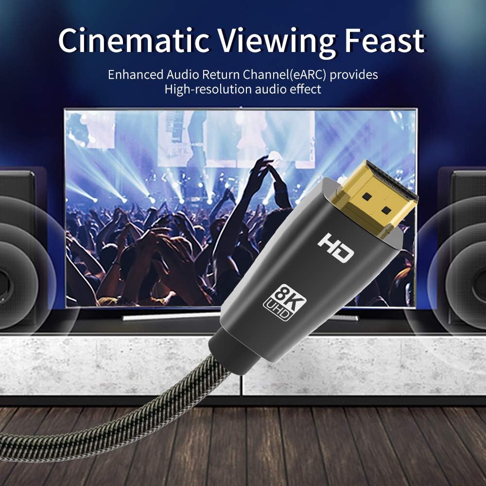8K HDMI Cable 48Gbps 5M 16.5ft Pack of 2 R2222