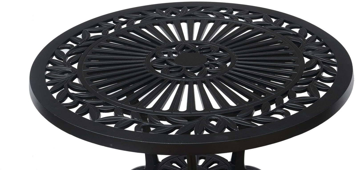 Black Bistro Table Set Y152
