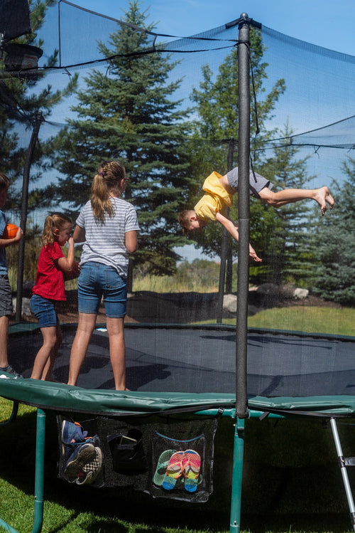 14' Round Frame Trampoline Jumping Mat with 88 Rings U6696