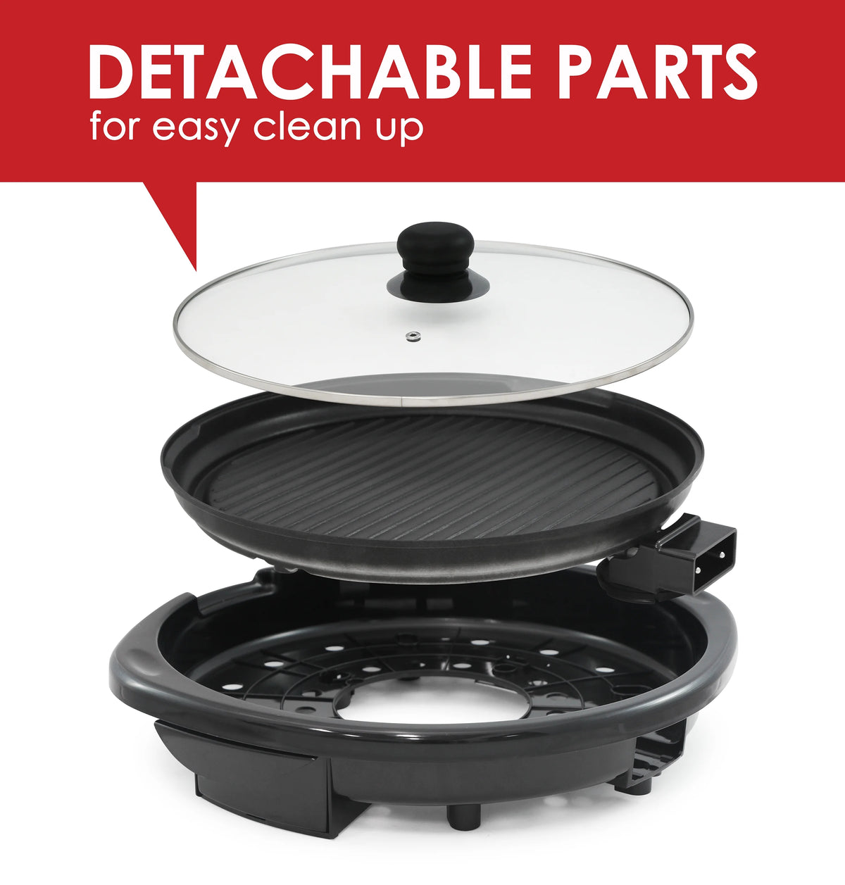 Black Electric Indoor Grill F636