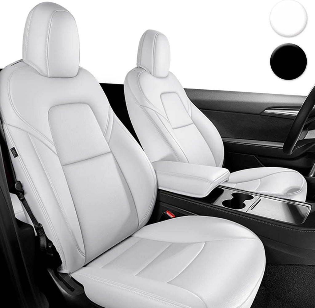 White Waterproof Car Seat Covers Full Set U702881