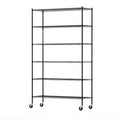 6-Tier Metal Storage Shelf Rack, Black F54753