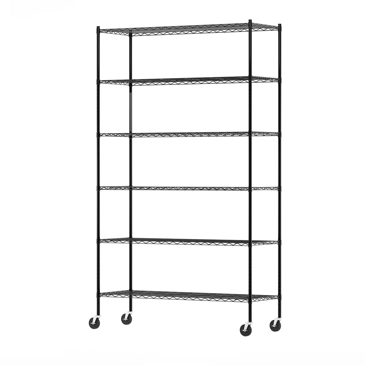 6-Tier Metal Storage Shelf Rack, Black F54753
