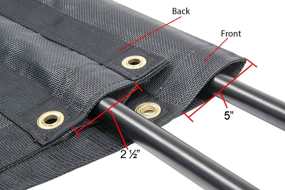 7' x 16' Vinyl Coated Mesh Dump Truck Tarps with 5 Inch 18oz Double Pocket M482688