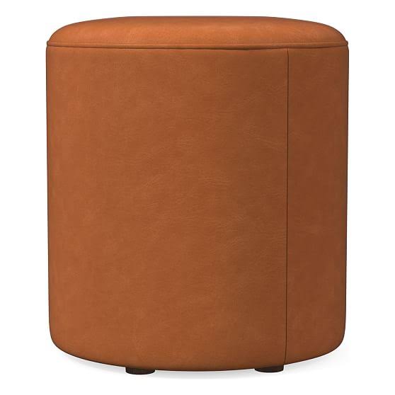 Vegan Leather Small Ottoman P225