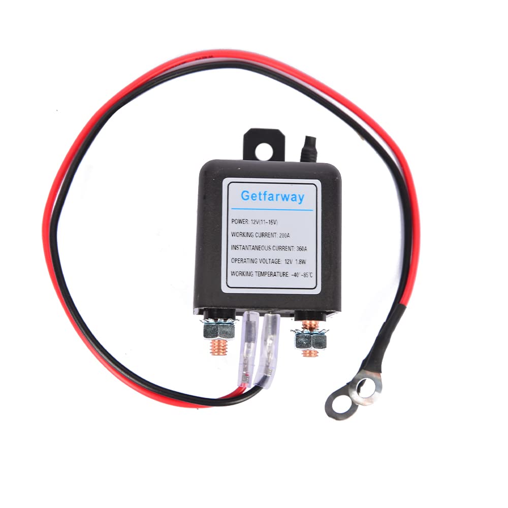 DC12V 200A Remote Control Battery Disconnect Switch with 2 Keys, Pack of 2 K885