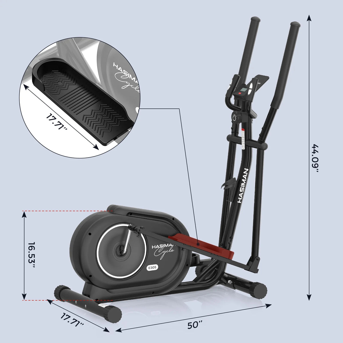 Magnetic Elliptical Exercise Machine with Pulse Rate Grips D675845
