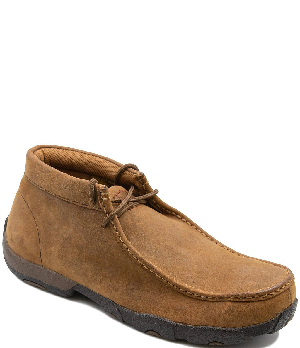 Distressed Saddle Leather Safety Toe Driving Moc T578160