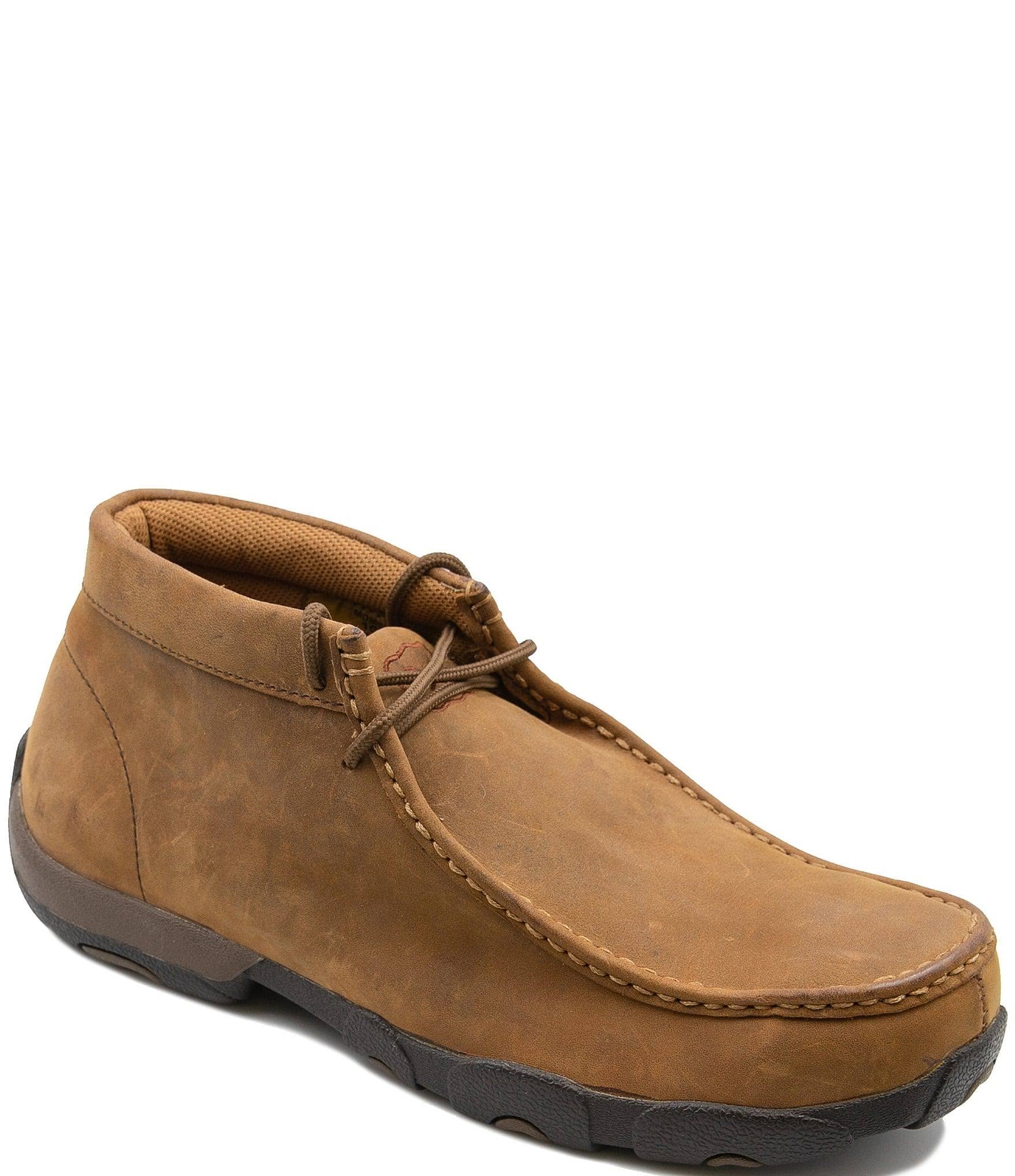 Distressed Saddle Leather Safety Toe Driving Moc T578160