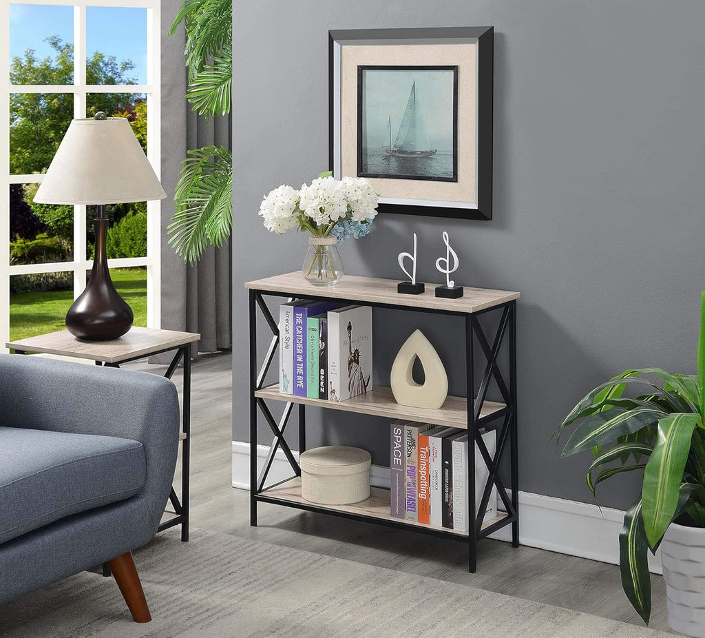 3 Tier Bookcase, Weathered Gray B928456