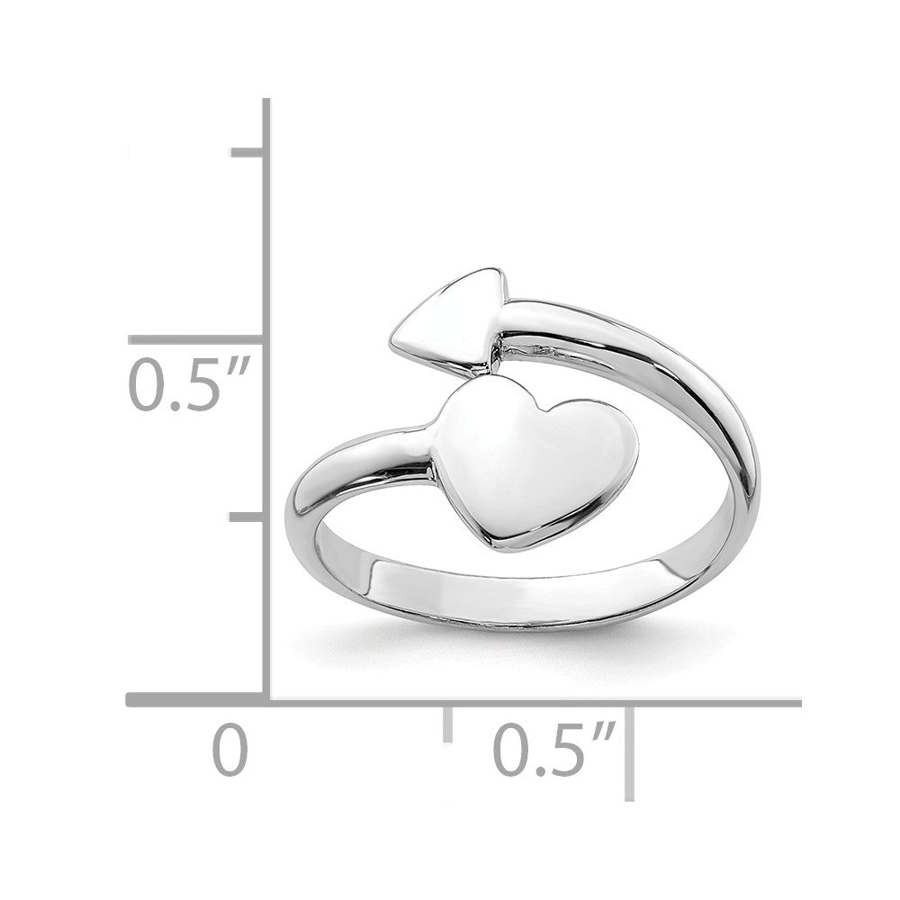 White Rhodium-plated Sterling Silver Ring R33470