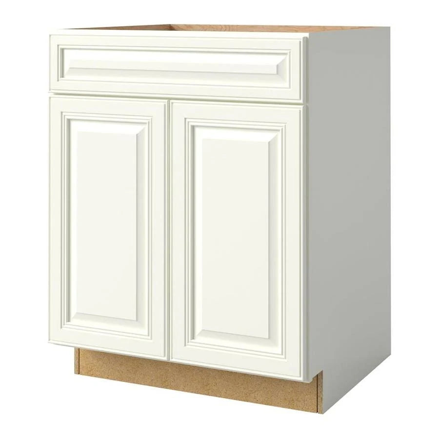 White Linen Maple Sink Base Cabinet E514130