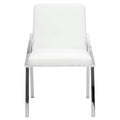 White/Polished Stainless Dining Chair O2609