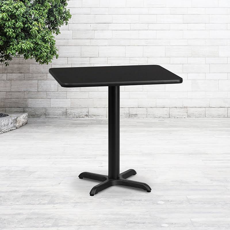 Rectangular Natural Laminate Table Top with Table Height Base S4805