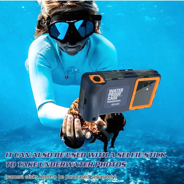 Waterproof Protective Case for Phones Up to 6.9 Inch with Lanyard I690